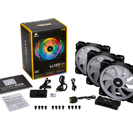 PC- Gehï¿½uselï¿½fter Corsair LL Series LL120 RGB Dual Light Loop 3er Pack (CO-9050072-WW)