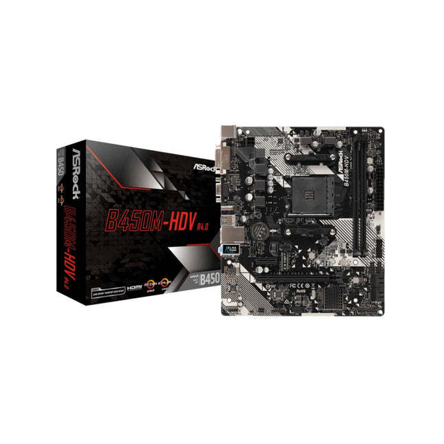 ASROCK B450M-HDV R4.0 (AM4) (D)