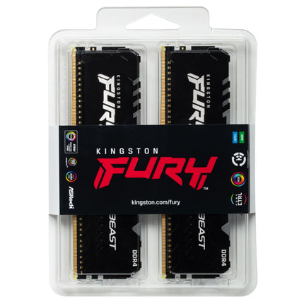 DDR4 16GB KIT 2x8GB PC 3200 Kingston FURY Beast RGB KF432C16BBAK2/16