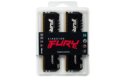 DDR4 16GB KIT 2x8GB PC 3600 Kingston FURY Beast RGB KF436C17BBAK2/16