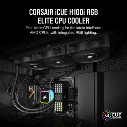 Cooler Corsair iCUE H100i RGB ELITE- Wasserkühlung