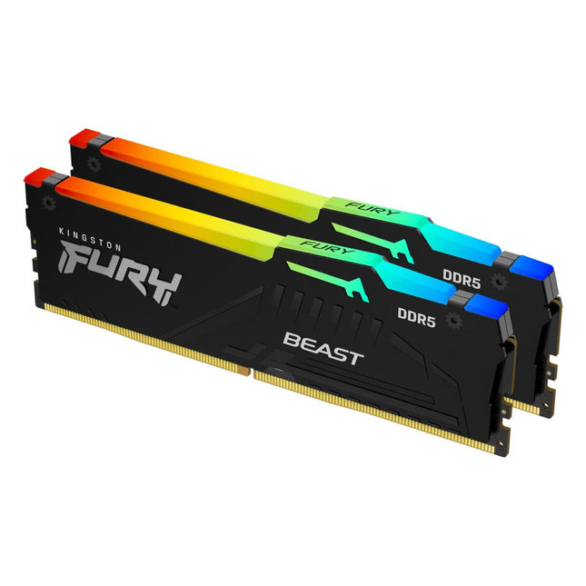 DDR5 16GB KIT 2x8GB PC 5200 Kingston FURY Beast RGB KF552C40BBAK2-16