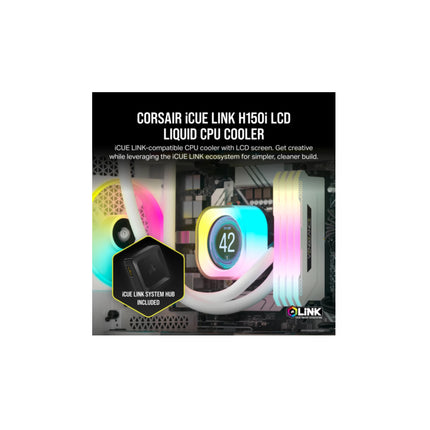 Cooler Corsair iCUE H150i LCD White Wasserkühlung CW-9061010-WW