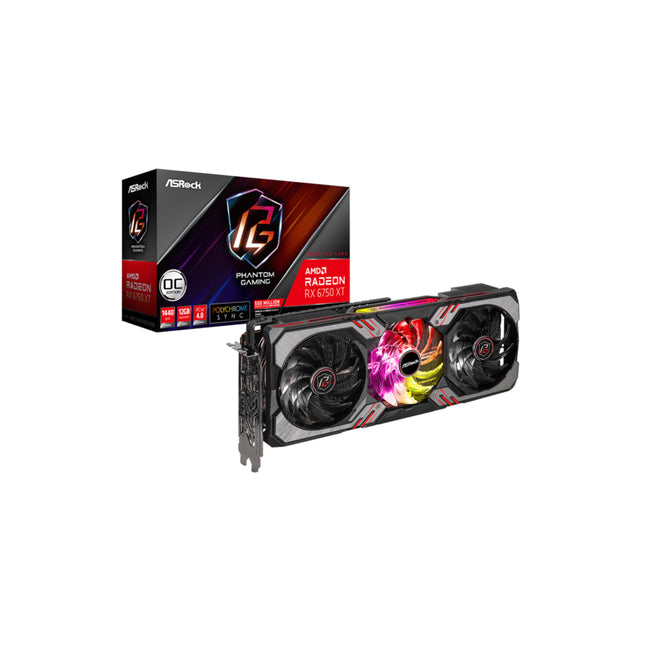 VGA ASRock Radeon RX 6750 XT 12GB Phantom Gaming D OC