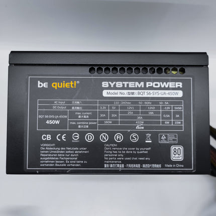 be quiet! System Power BQT S6-SYS-UA-450W | 450W