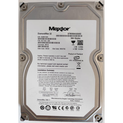 Maxtor DiamondMax22 500 GB HDD (STM3500320AS) | 3,5" Interne Festplatte | Desktop Backup Storage