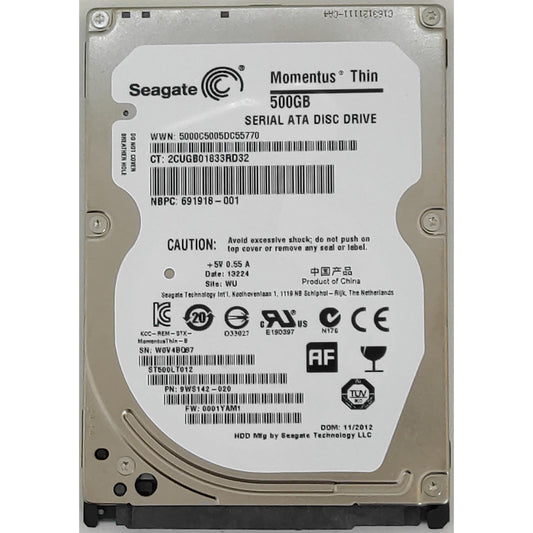 Seagate Thin 500 GB 3,5" HDD (ST500LT012) | Desktop Backup Storage