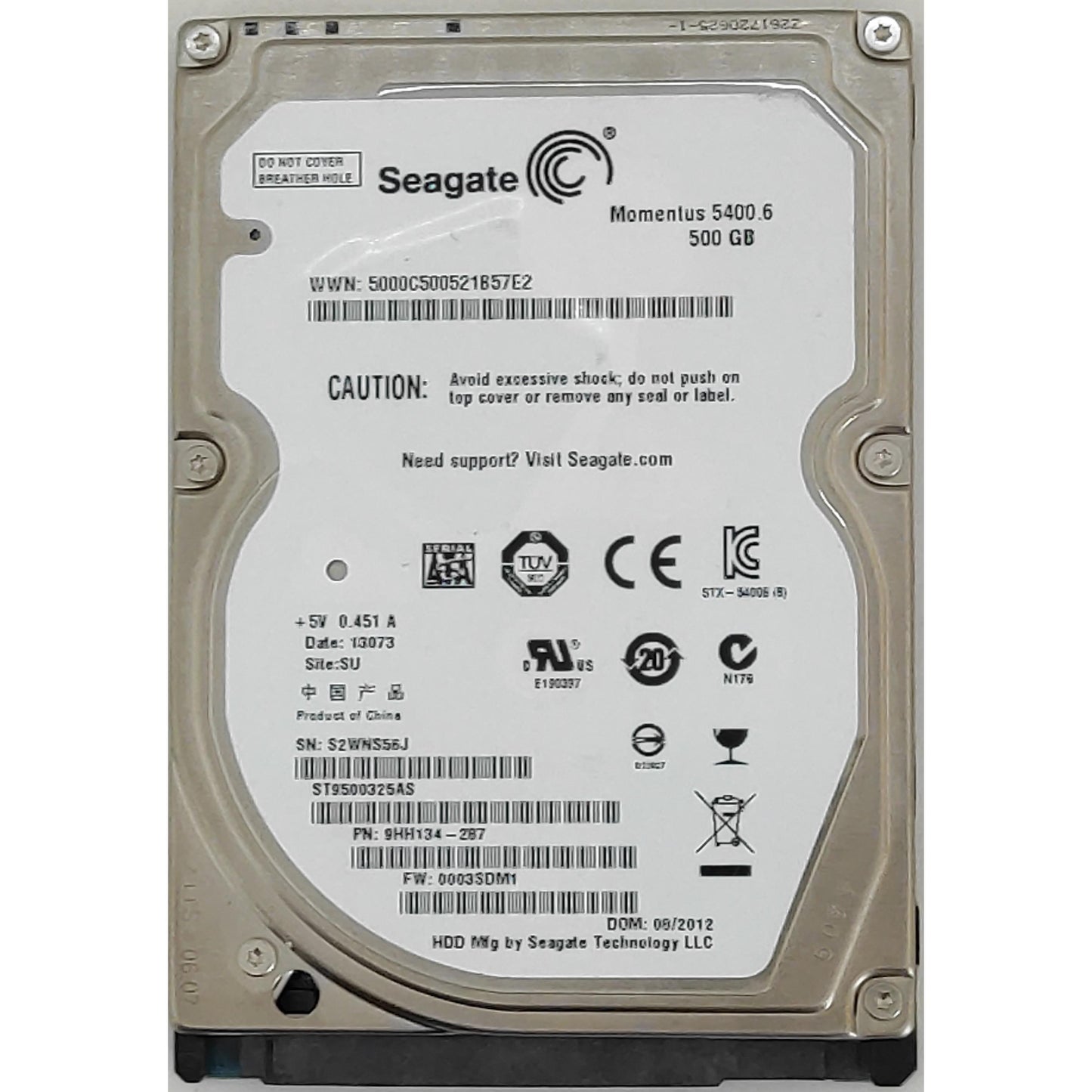 Seagate Momentus 5400.6 500 GB 3,5" HD (ST9500325AS) | Desktop Backup Storage