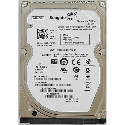 Seagate Momentus 7200.4 320 GB (ST9320423AS) | 3,5" HDD Desktop Backup Storage