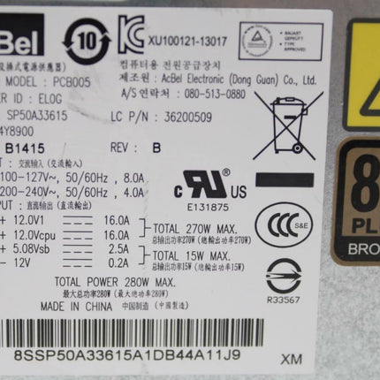 AcBel PCB005 Netzteil 280W max