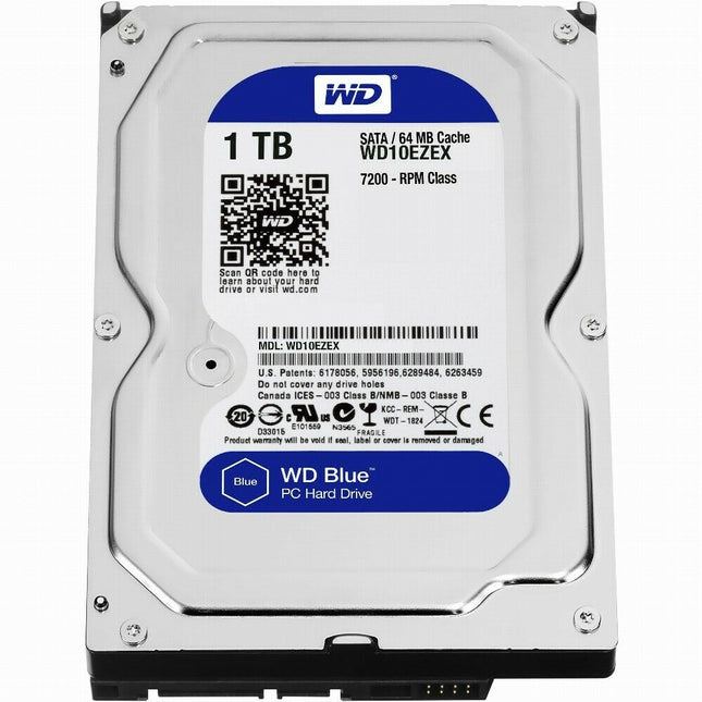 Western Digital 1TB HDD (WD10EZEX) | 3,5" Interne Festplatte | Desktop Backup Storage