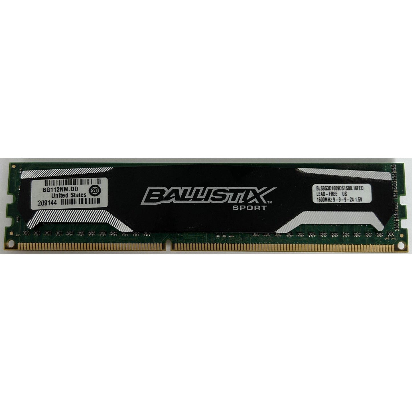 Crucial Ballistix Sport DDR3 RAM | 8/16/32GB | BLS8G3D1609DS1S00 | 9-9-9-24 CL9